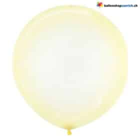 Kristall-Luftballon 60 cm – Transparent & Gross – Helium geeignet Gelb
